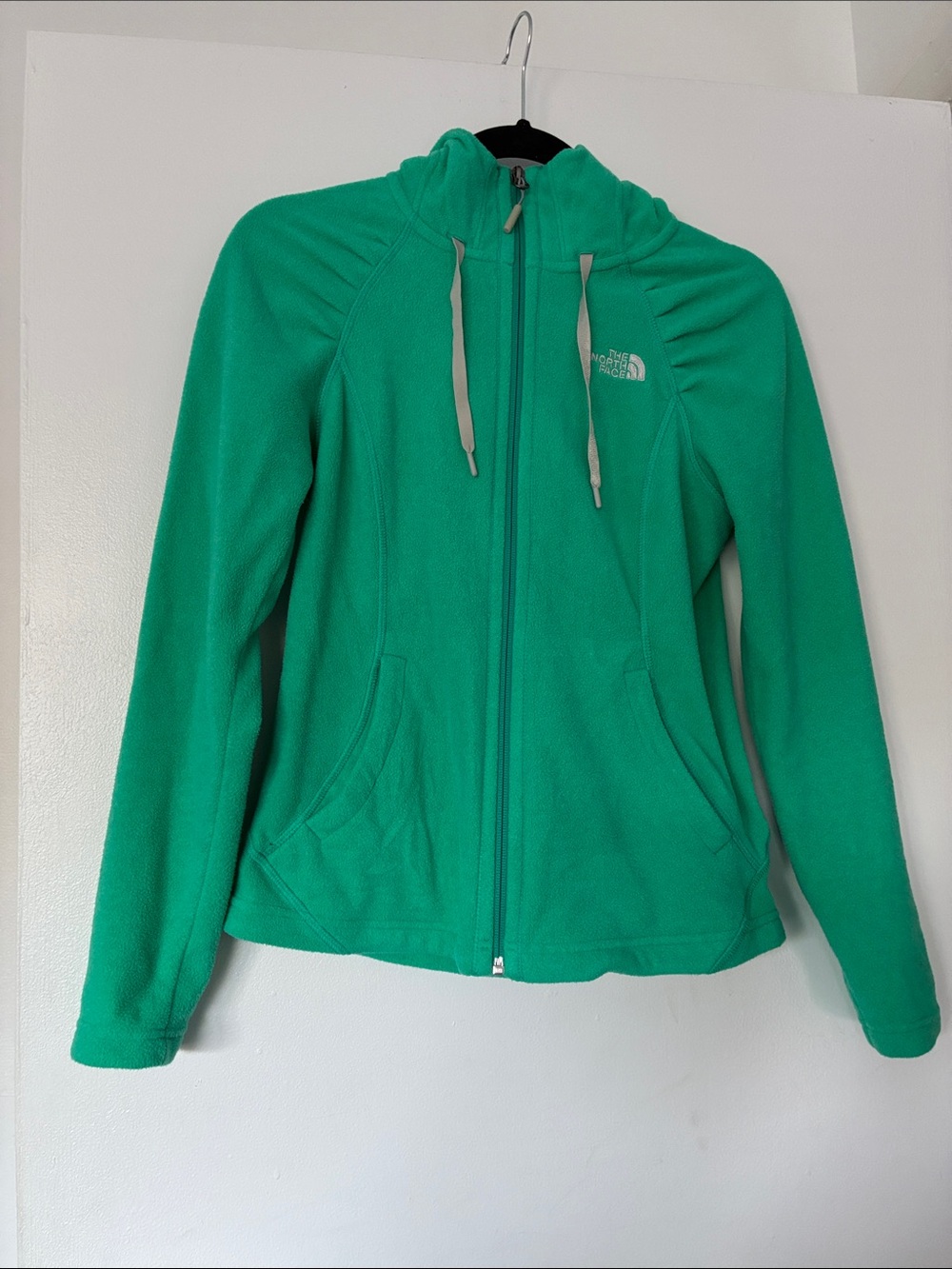 The North Face Women's Teal Green Full-Zip Hooded Fleece